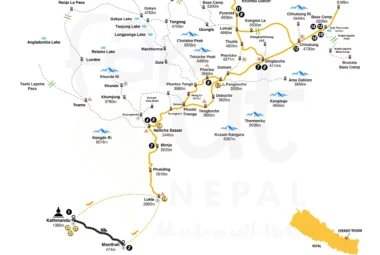 Island Peak 22 Days Map
